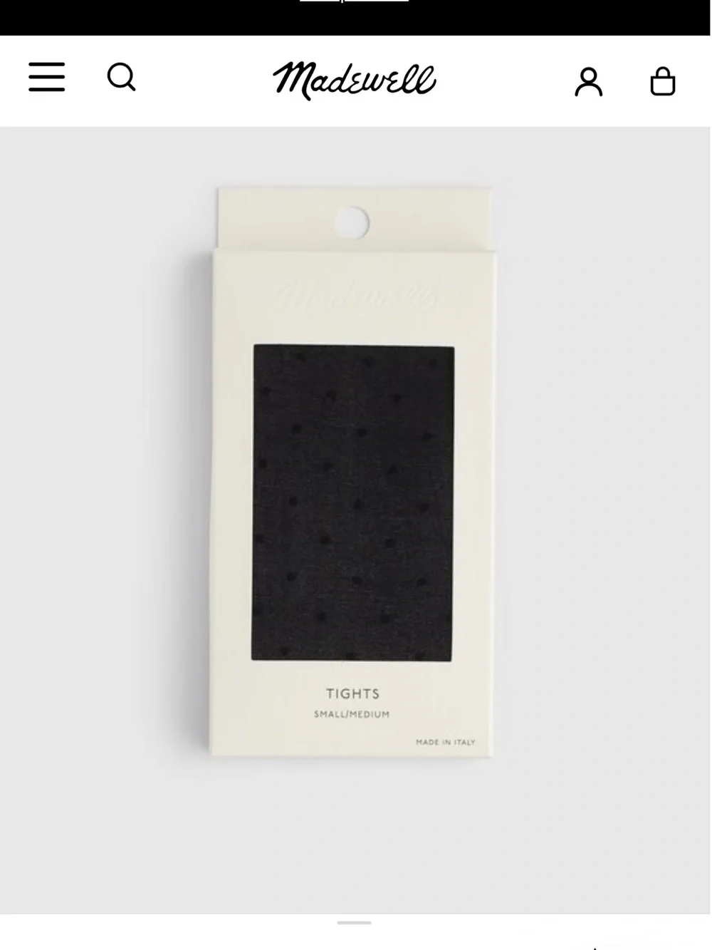 NWT MADEWELL Sheer Tights in Swiss Dot size women’s medium/large